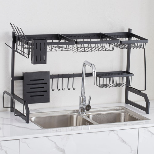 TOOLKISS Stainless Steel Over the Sink Dish Rack & Reviews Wayfair
